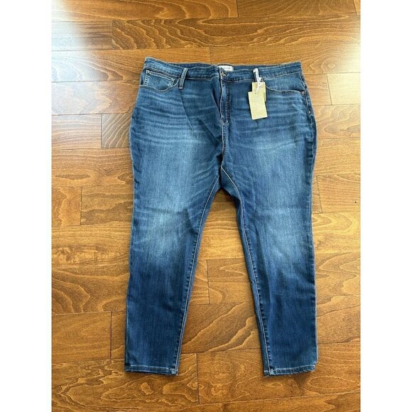 MADEWELL Women's Curvy High Rise Skinny Jeans Plus 37 PETITE Medium Wash NWT - Picture 2 of 10